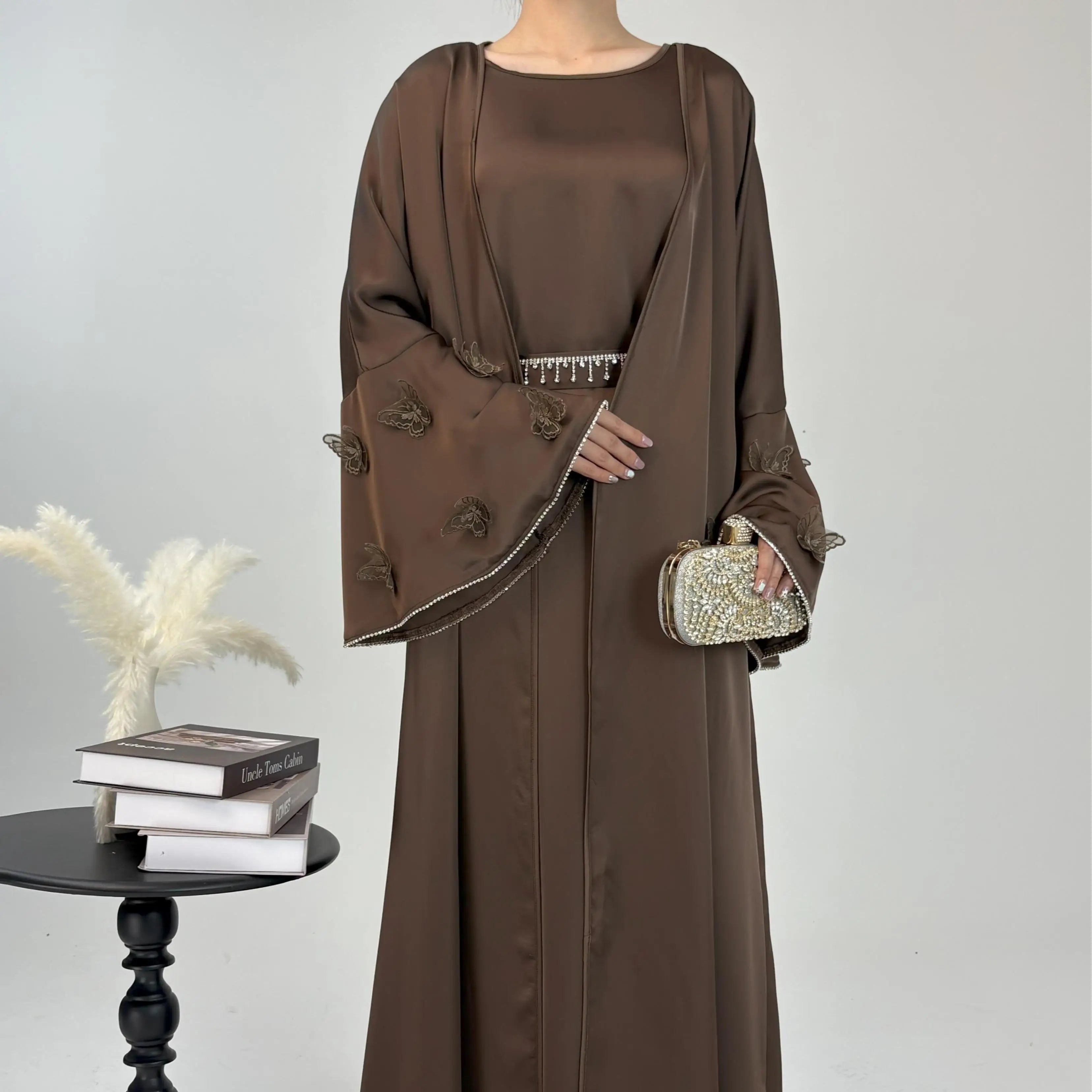 Papillon Embroidered Butterfly Abaya – Eid & Ramadan Modest Long Dress (LX11)