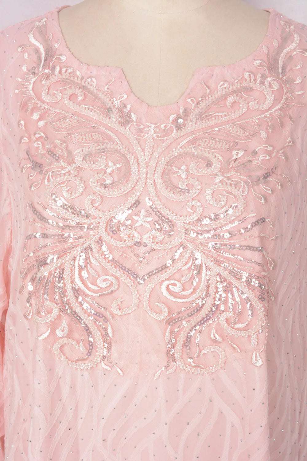 The Waved Pearl Abaya - Eid & Ramadan Modest Long Dress (K8)