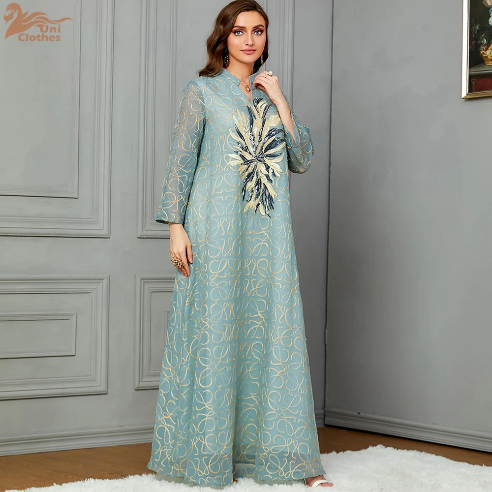 LX16 Eid abaya/ramadan abaya/ Eid dresses/ Graceful Embroidered Luxury Abaya