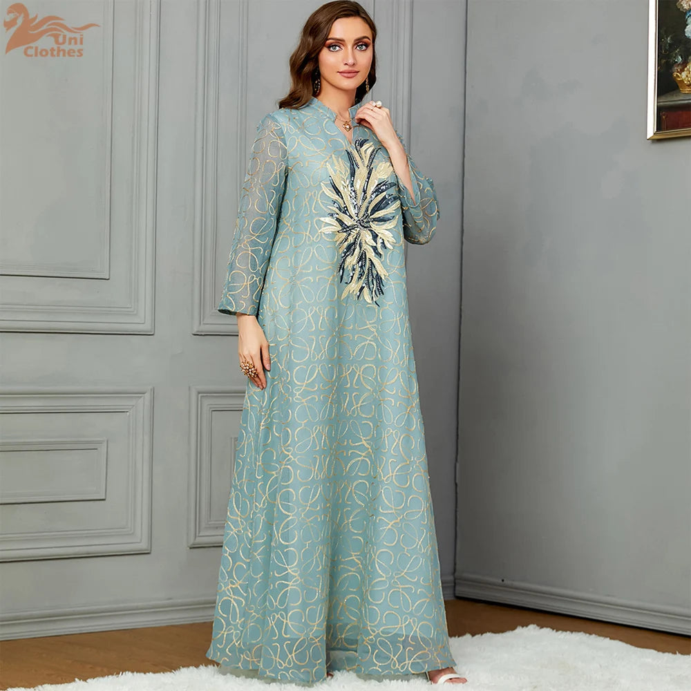 LX16 Eid abaya/ramadan abaya/ Eid dresses/ Graceful Embroidered Luxury Abaya