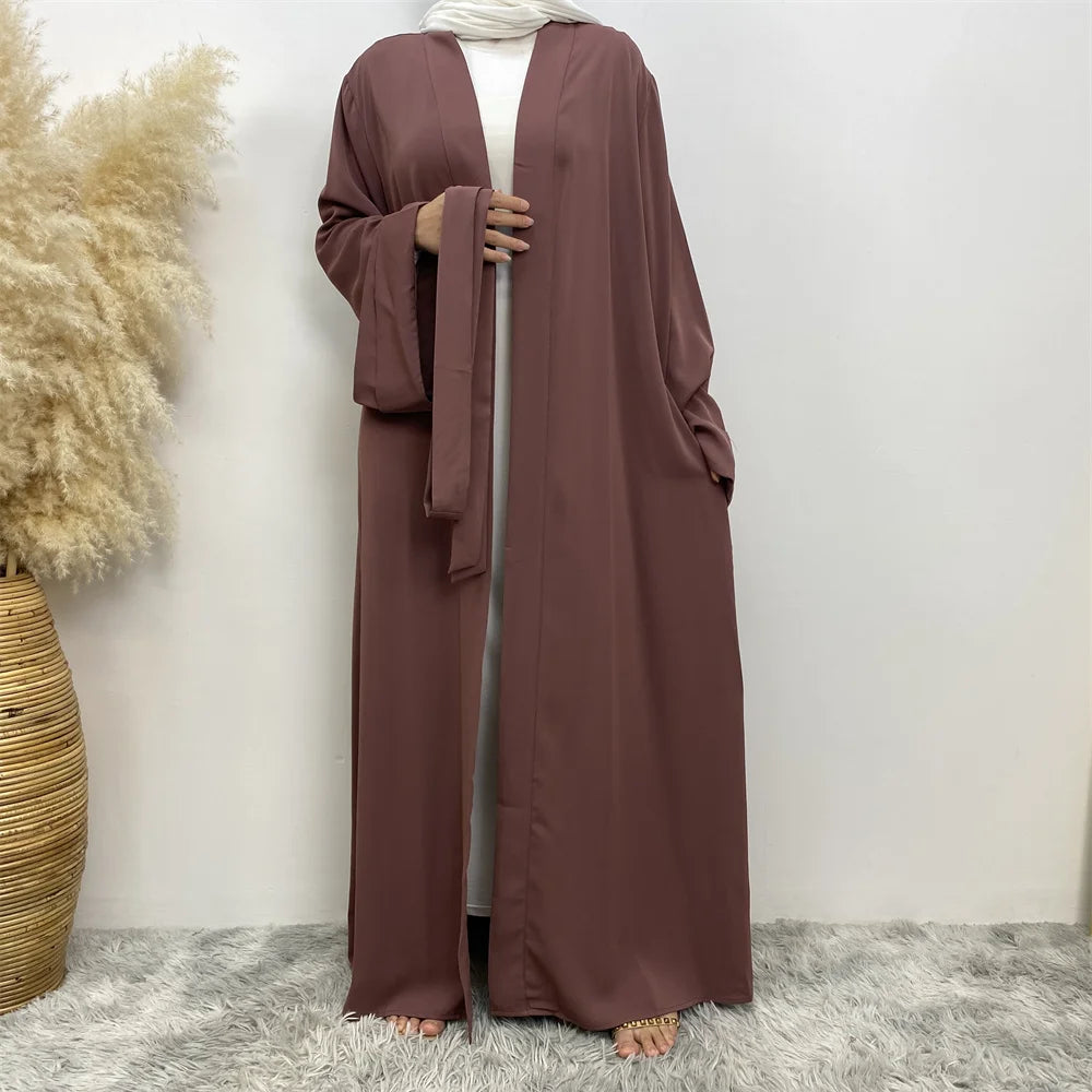 ABY010 Dubai Abaya Long Hijab Dresses with Belt I