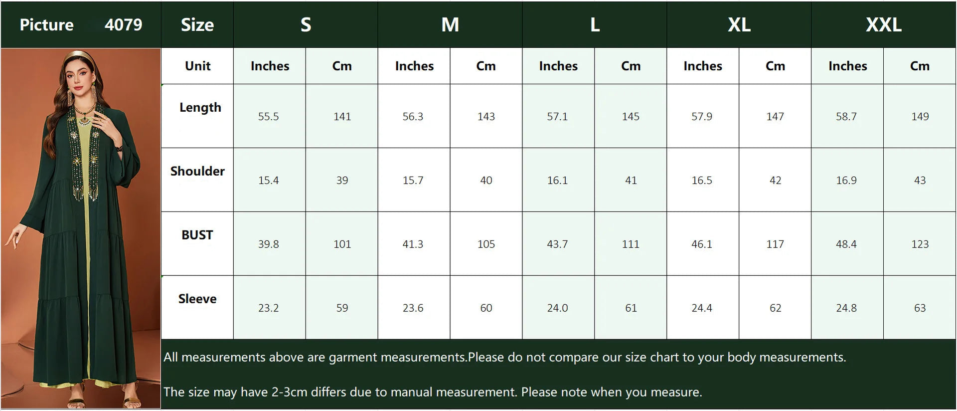 Emerald Oasis Embellished Abaya Set – Eid & Ramadan Modest Long Dress (LXE8)