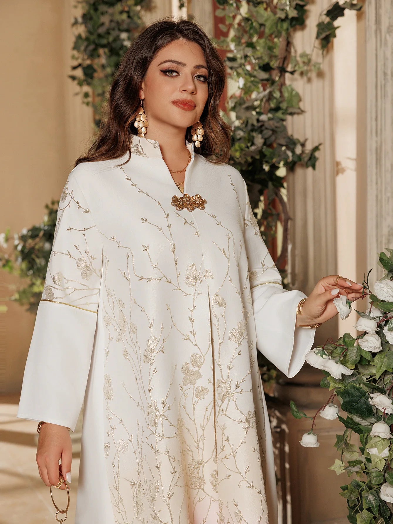 Royal Bloom Abaya - Eid & Ramadan Modest Long Dress (K1)
