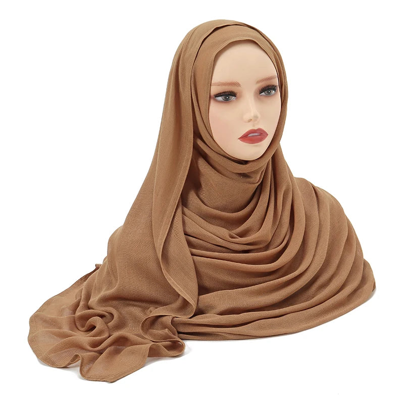 Everyday Essential – Premium Modal Hijab/ Rayon/ Cotton Shawls For Women  190*85cm