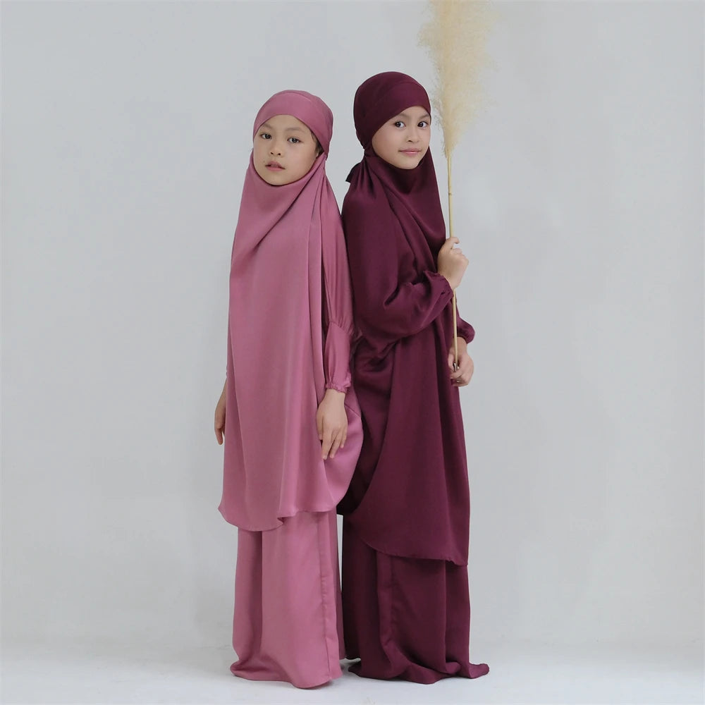 CH04 Dubai Muslim Overhead Hijab Abaya Khimar Skirt/prayer set