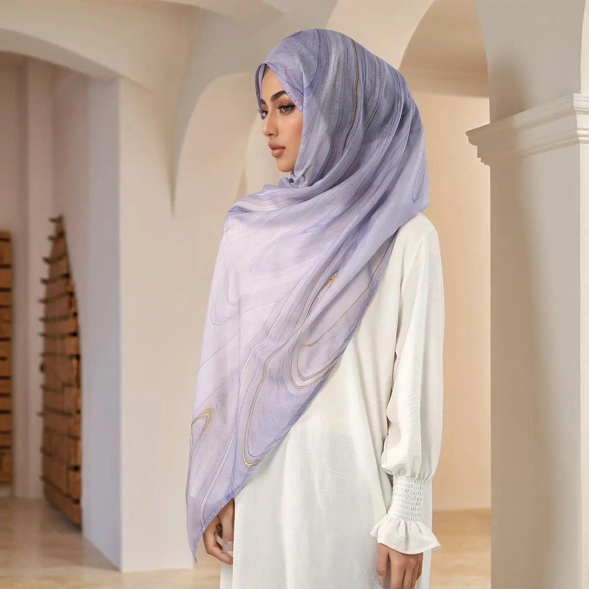 New Watercolor Modal Hijab Scarf Digital Printed