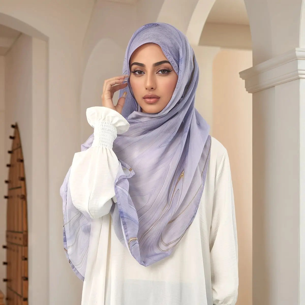 New Watercolor Modal Hijab Scarf Digital Printed