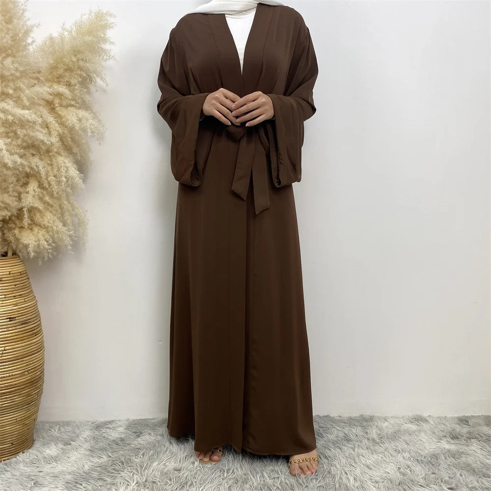 ABY010 Dubai Abaya Long Hijab Dresses with Belt I