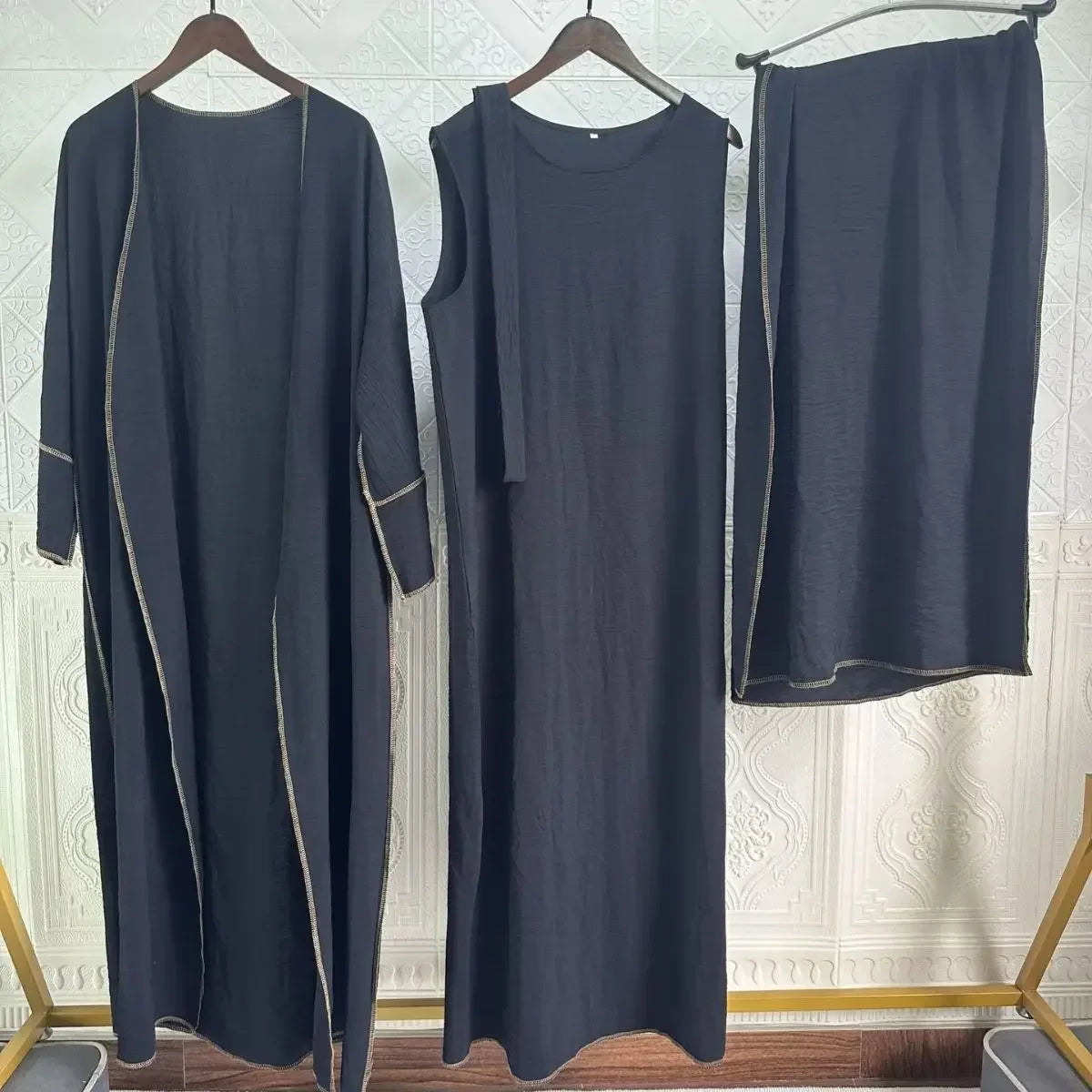 ABY14 Minimalist Chic Four-Piece Abaya Set