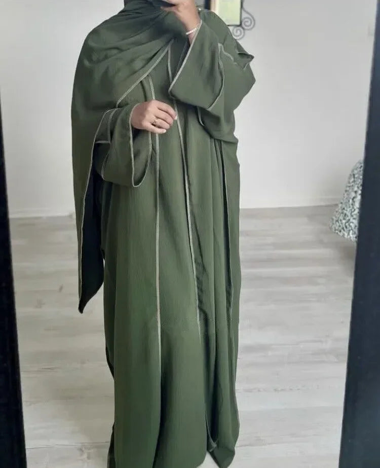 ABY14 Minimalist Chic Four-Piece Abaya Set