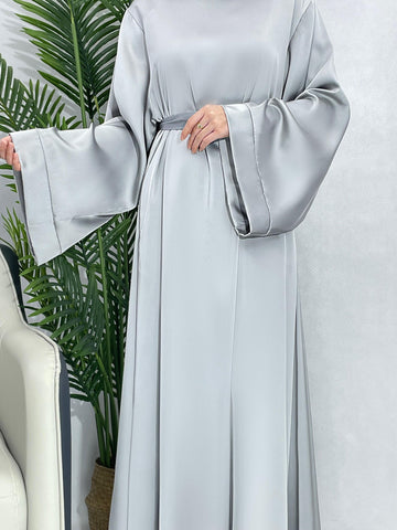 Satin Muse Abaya - Daily and Ramadan Modest Long Dress (D6)